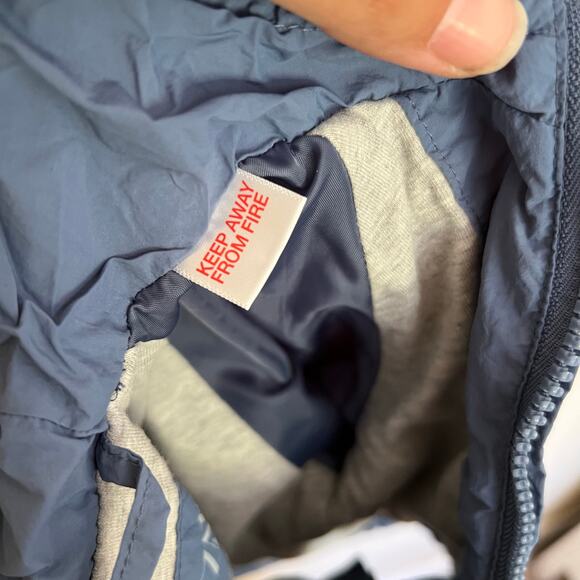 ZARA Baby Blue Hooded Windbreaker Jacket, Nylon, Lightweight Spring Outerwear - Picture 4 of 9